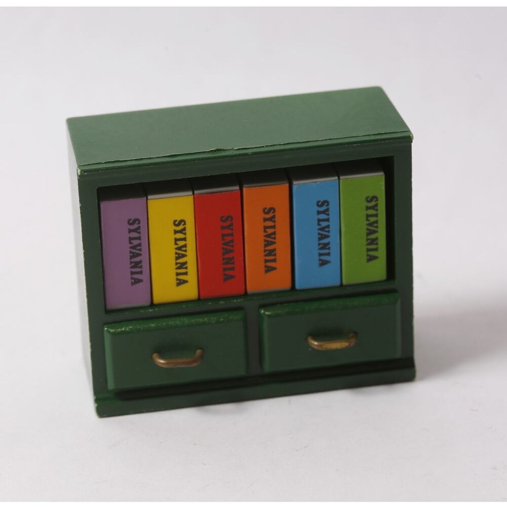 Sylvanian Families Green Bookcase Toy Dollhouse Furniture ~ 260812-WH 886